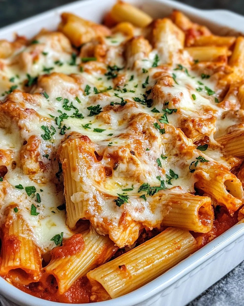 Classic Baked Three-Cheese Chicken Rigatoni image