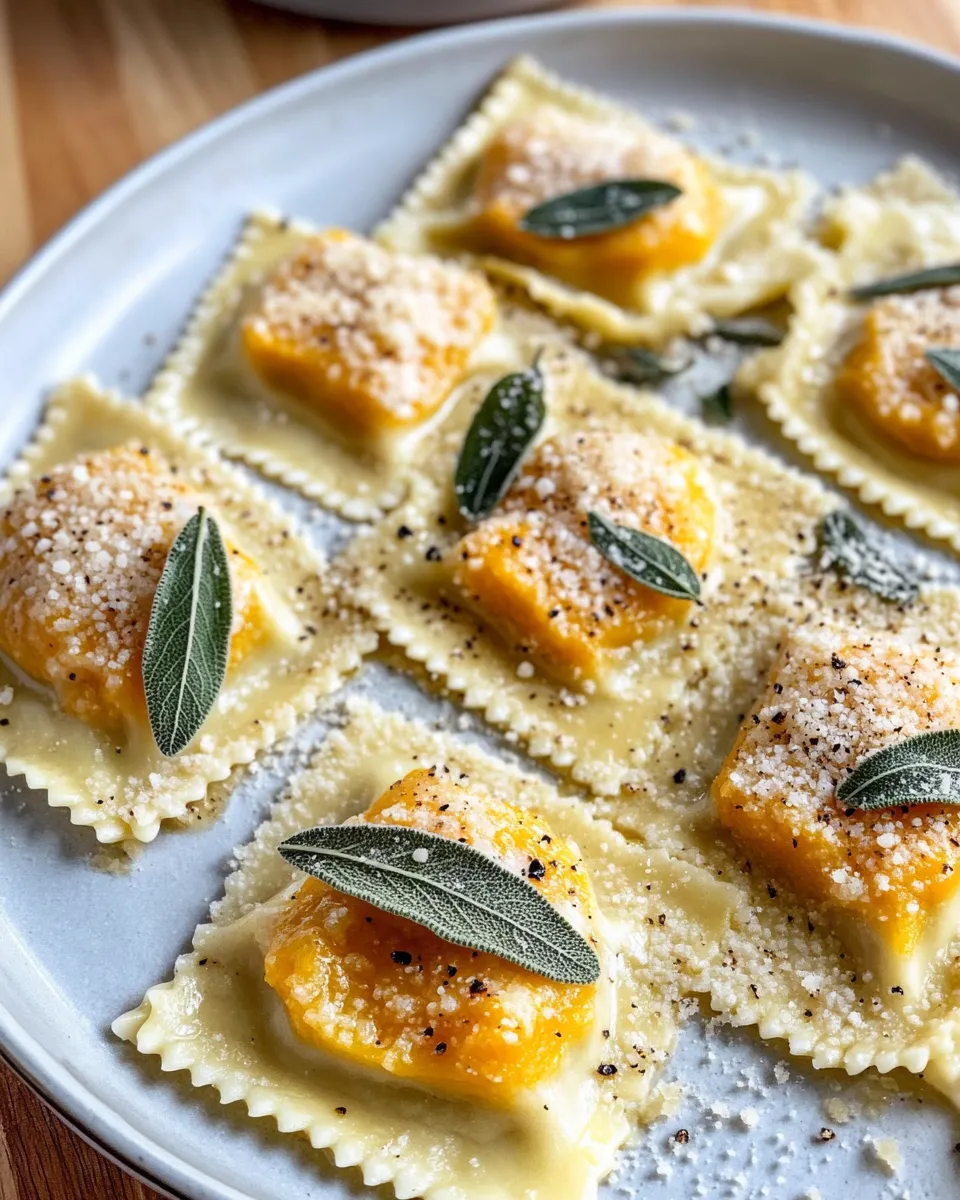 Easy Butternut Squash Ravioli with Browned Butter Sage (No Wine) dish photo