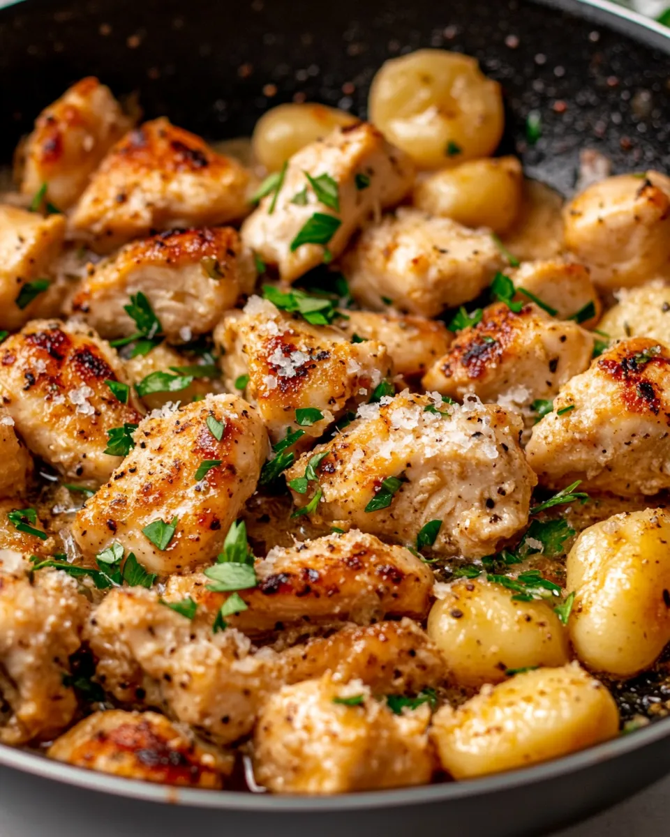 Classic Buttery Herb Chicken and Gnocchi Skillet image