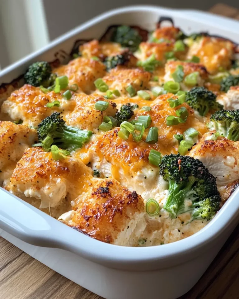 Homemade Cheesy Chicken Broccoli Tater Tot Bake recipe photo
