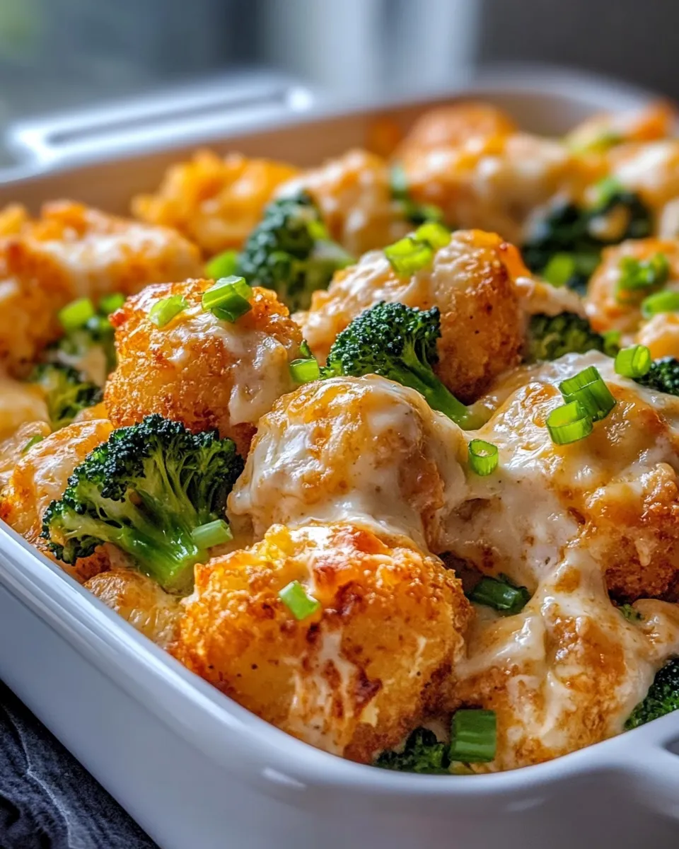 Delicious Cheesy Chicken Broccoli Tater Tot Bake picture
