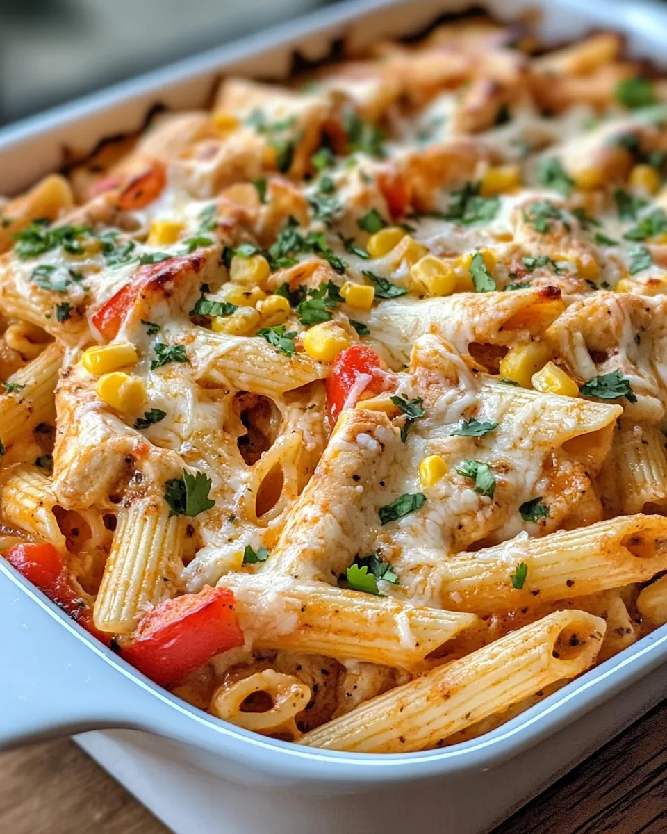 Easy Cheesy Chicken Fajita Pasta Bake image