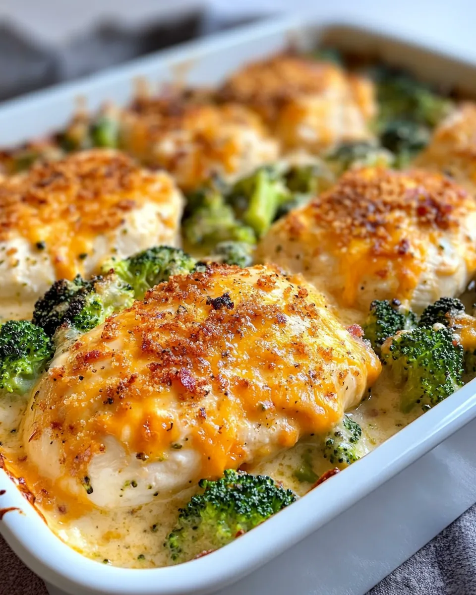 Classic Cheesy Smothered Chicken and Broccoli Bake image