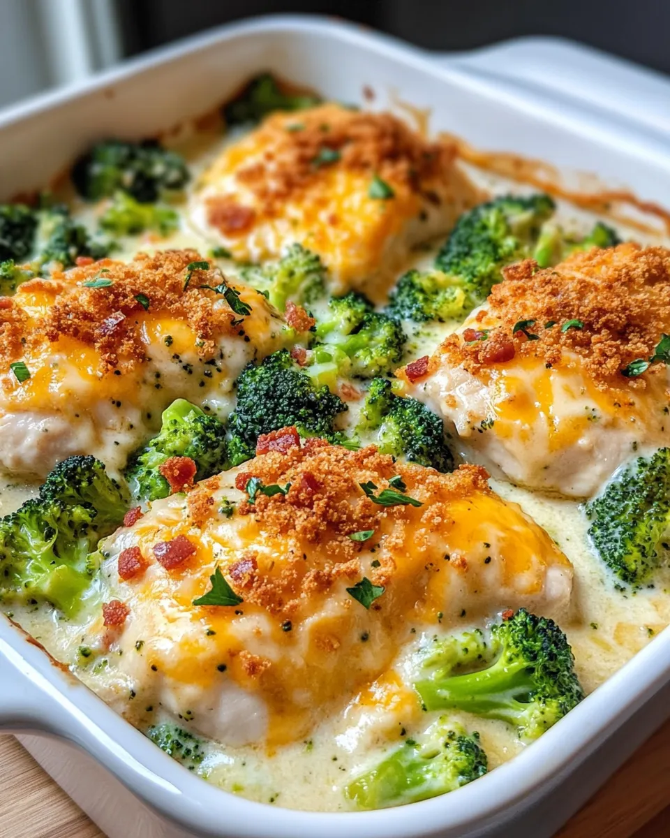 Delicious Cheesy Smothered Chicken and Broccoli Bake dish photo