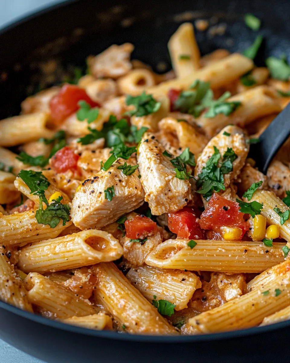 Classic Creamy Chicken Enchilada Pasta Skillet image