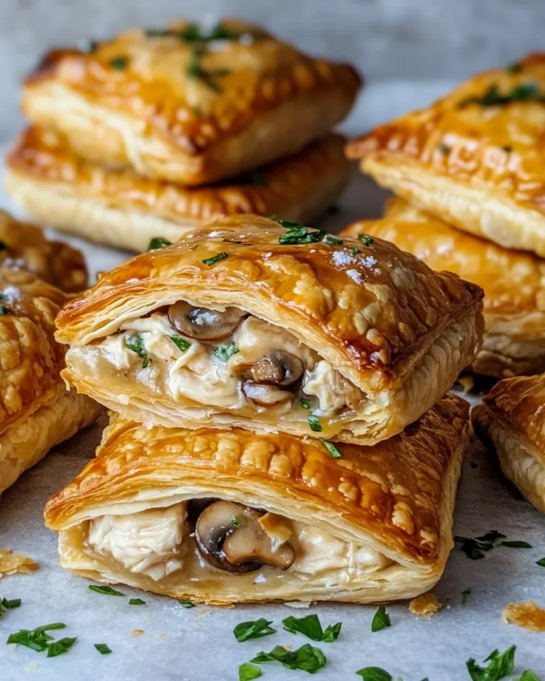 Homemade Creamy Chicken and Mushroom Hand Pies recipe photo