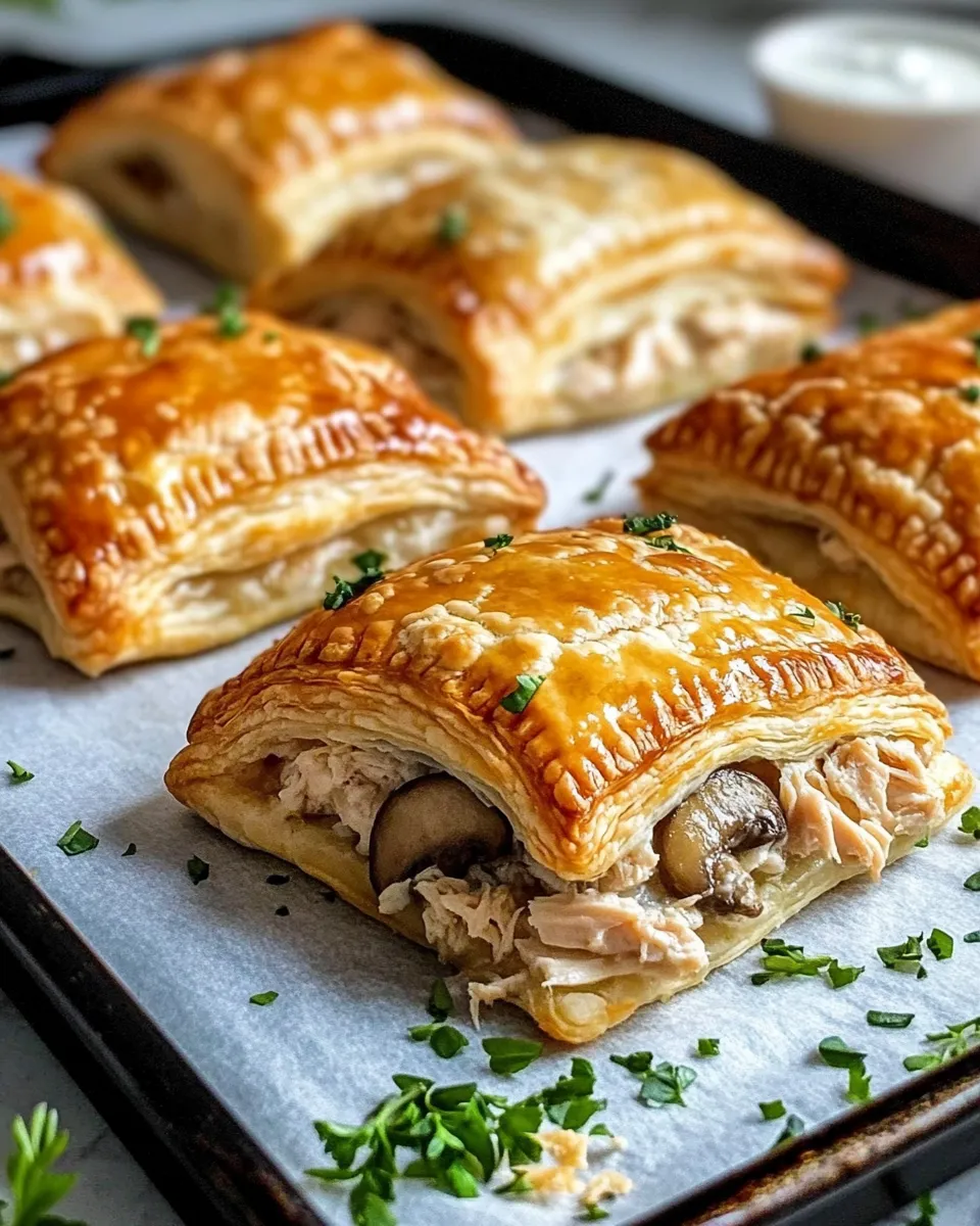 Easy Creamy Chicken and Mushroom Hand Pies dish photo