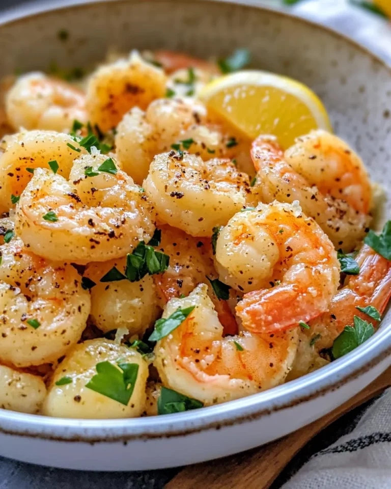 Homemade Creamy Lemon Garlic Shrimp Gnocchi recipe photo