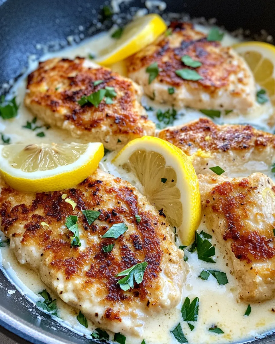 Homemade Creamy Lemon Parmesan Turkey Cutlets recipe photo