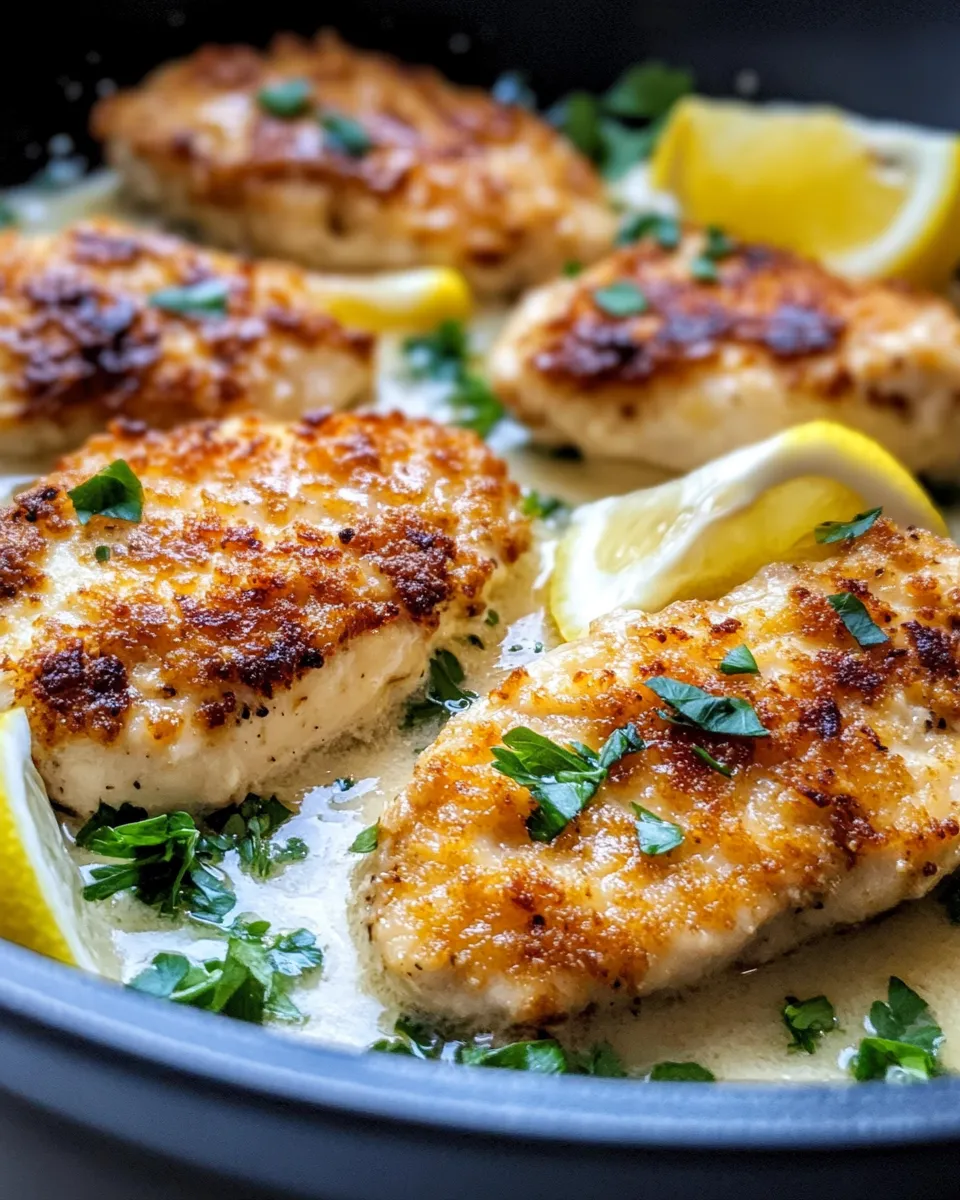 Classic Creamy Lemon Parmesan Turkey Cutlets dish photo