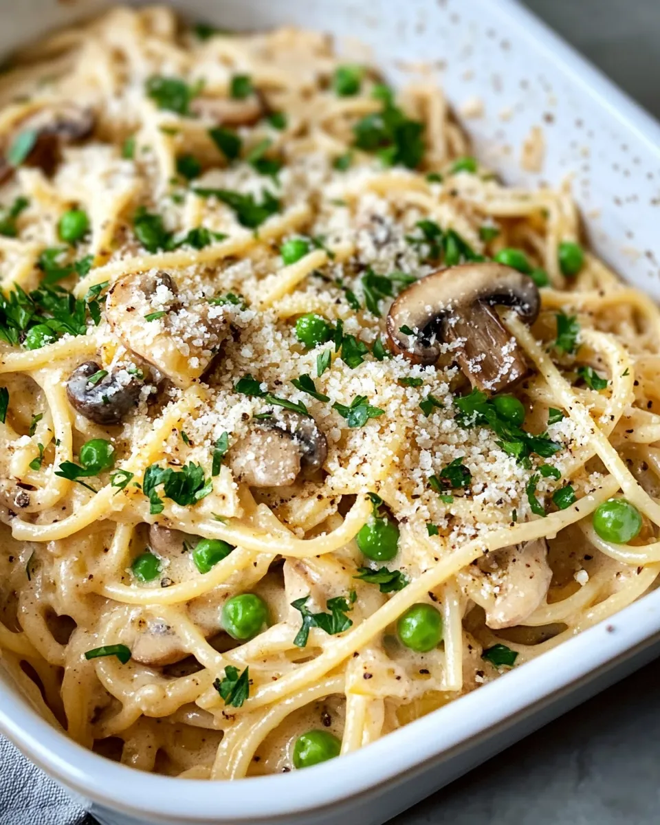 Classic Creamy Mushroom Turkey Tetrazzini Bake image