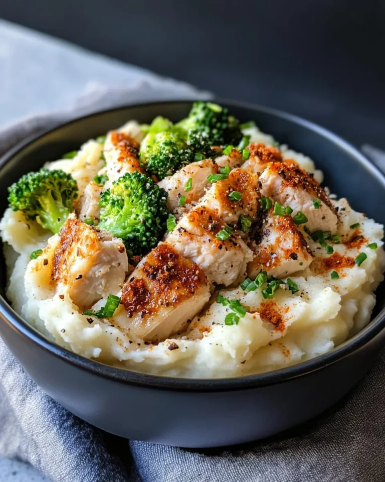 Homemade Creamy Roasted Garlic Mashed Potato Bowls (with Chicken) recipe photo