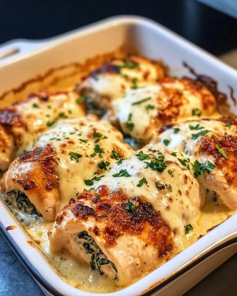 Homemade Creamy Spinach Alfredo Chicken Roll-Ups photo