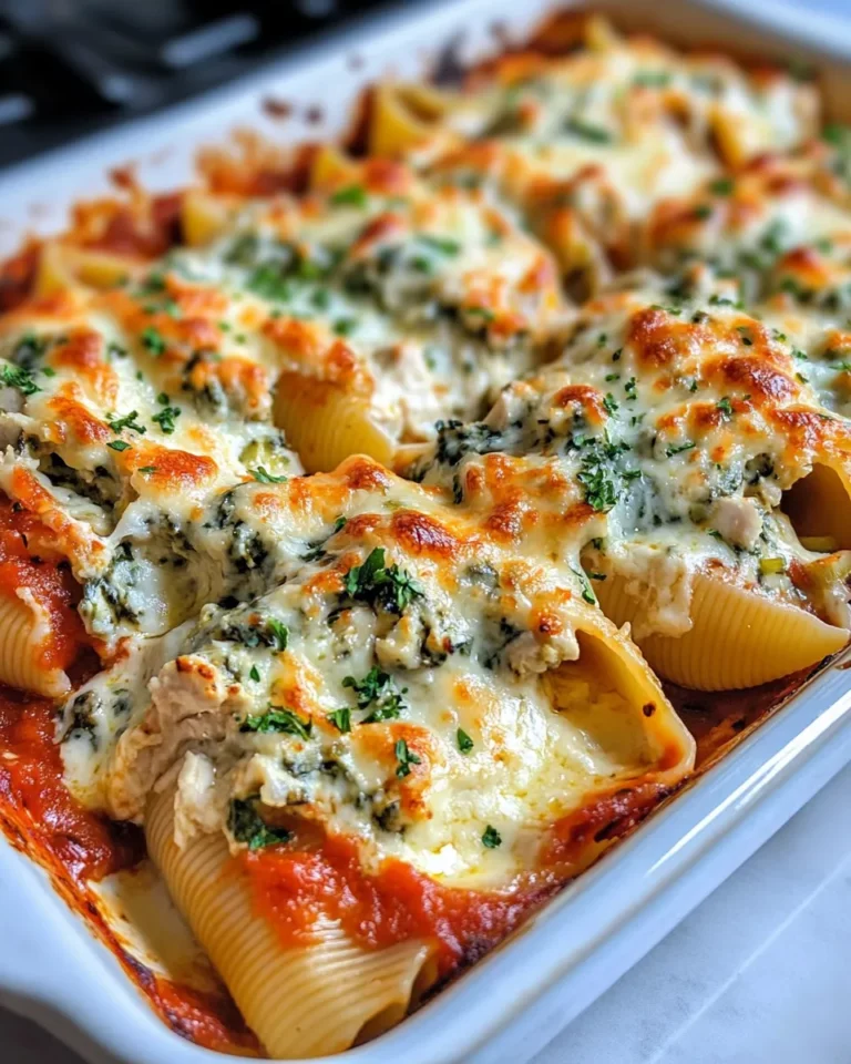 Homemade Creamy Spinach Artichoke Chicken Stuffed Shells photo
