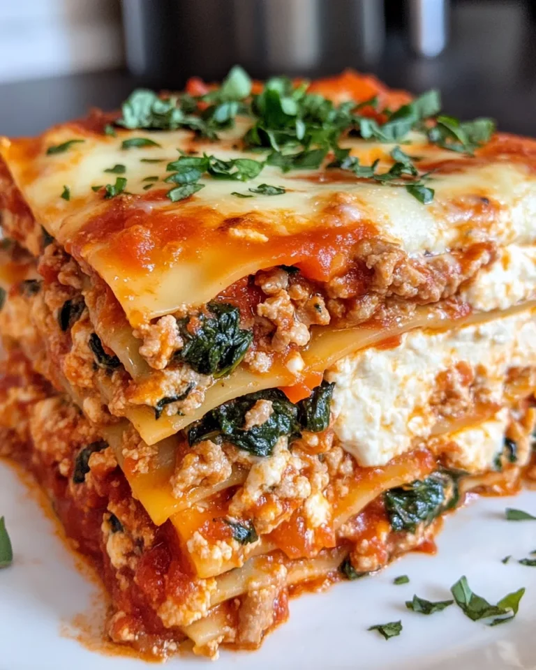 Homemade Creamy Turkey and Spinach Lasagna recipe photo