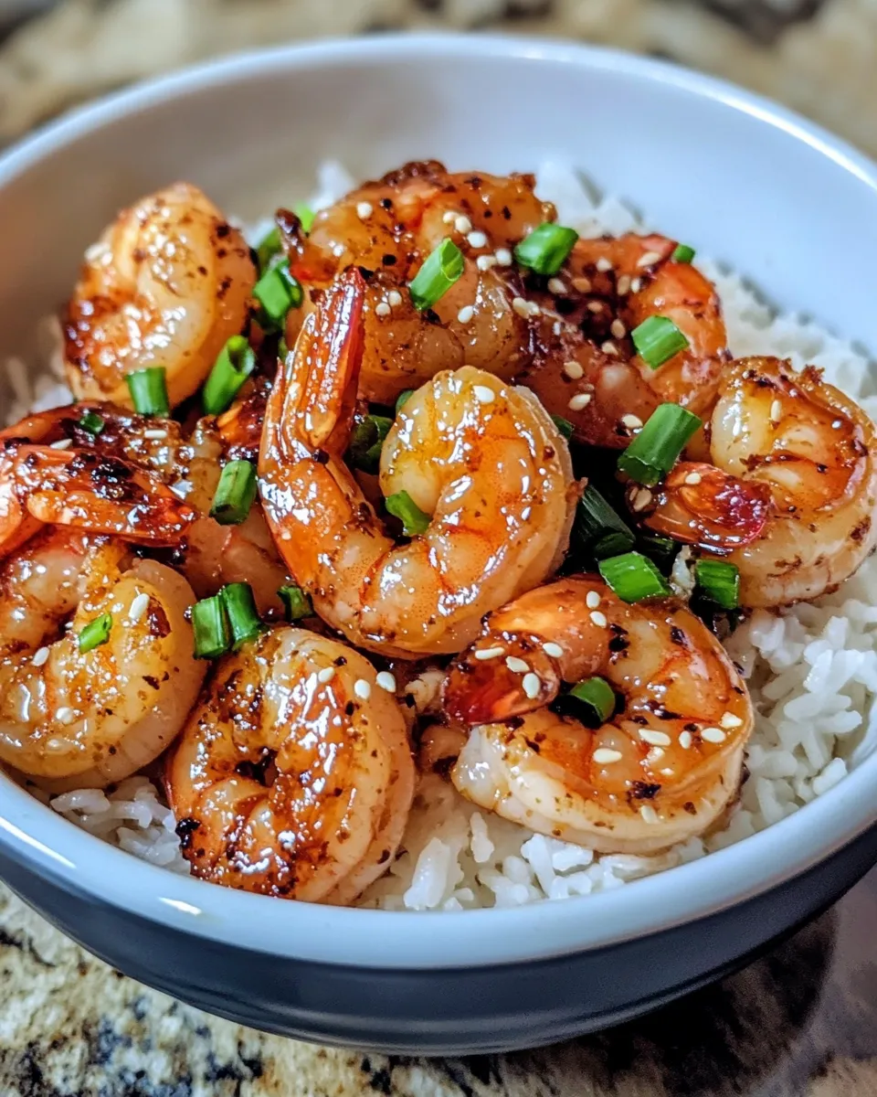 Easy Crispy Honey Garlic Shrimp Rice Bowls picture