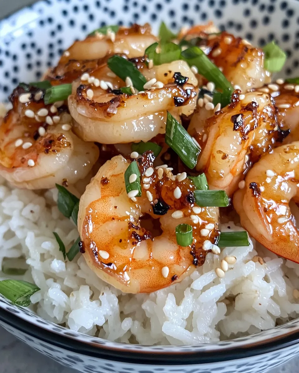 Delicious Crispy Honey Garlic Shrimp Rice Bowls dish photo