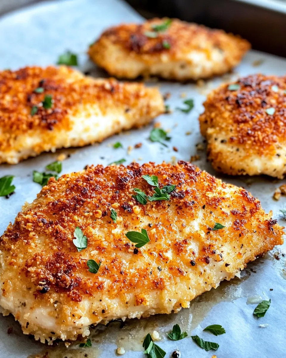 Delicious Crispy Parmesan Crusted Chicken Cutlets dish photo