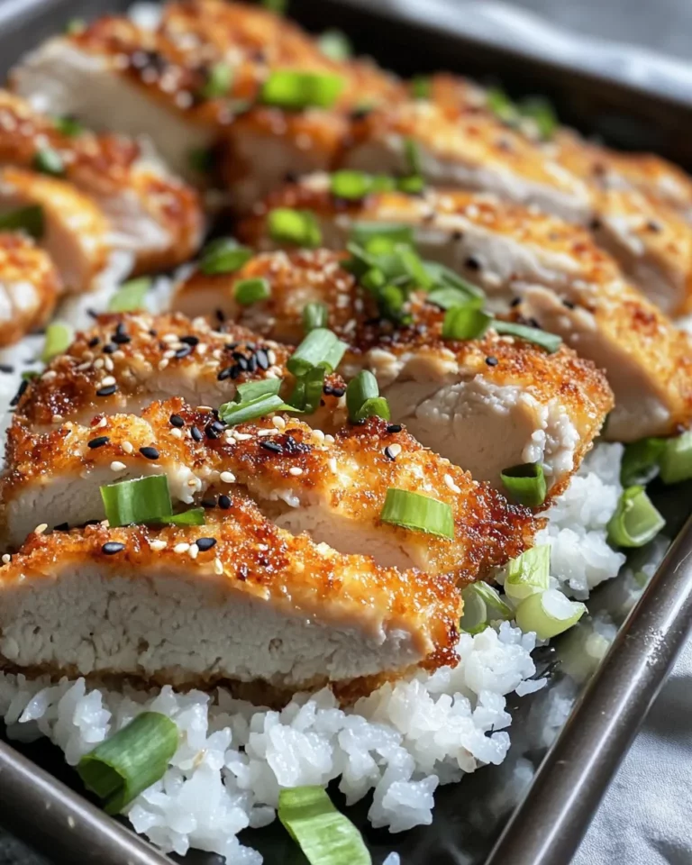 Homemade Golden Chicken Katsu with Sticky Rice (Oven-Baked) photo