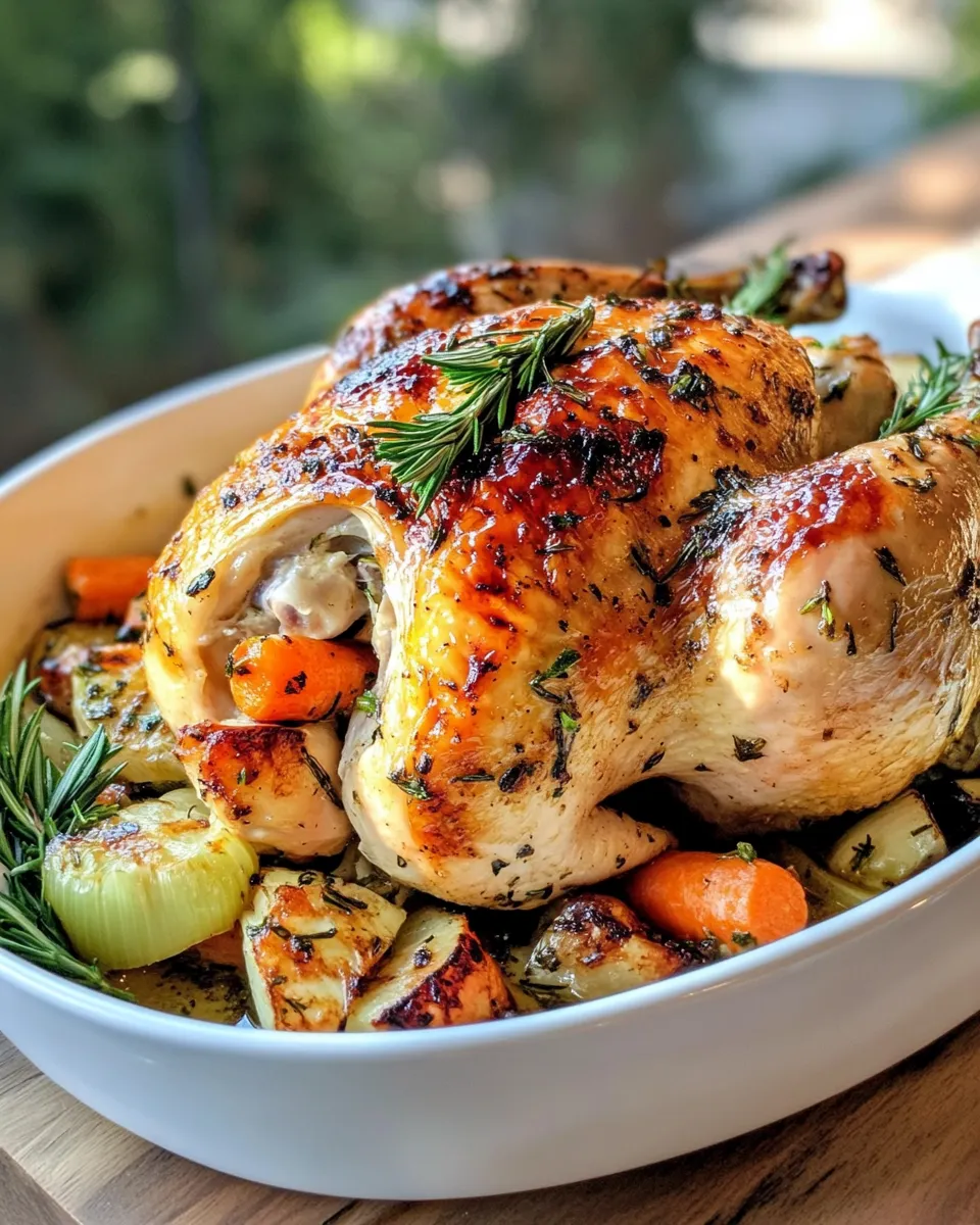 Easy Herb Butter Roast Chicken with Pan Gravy recipe photo