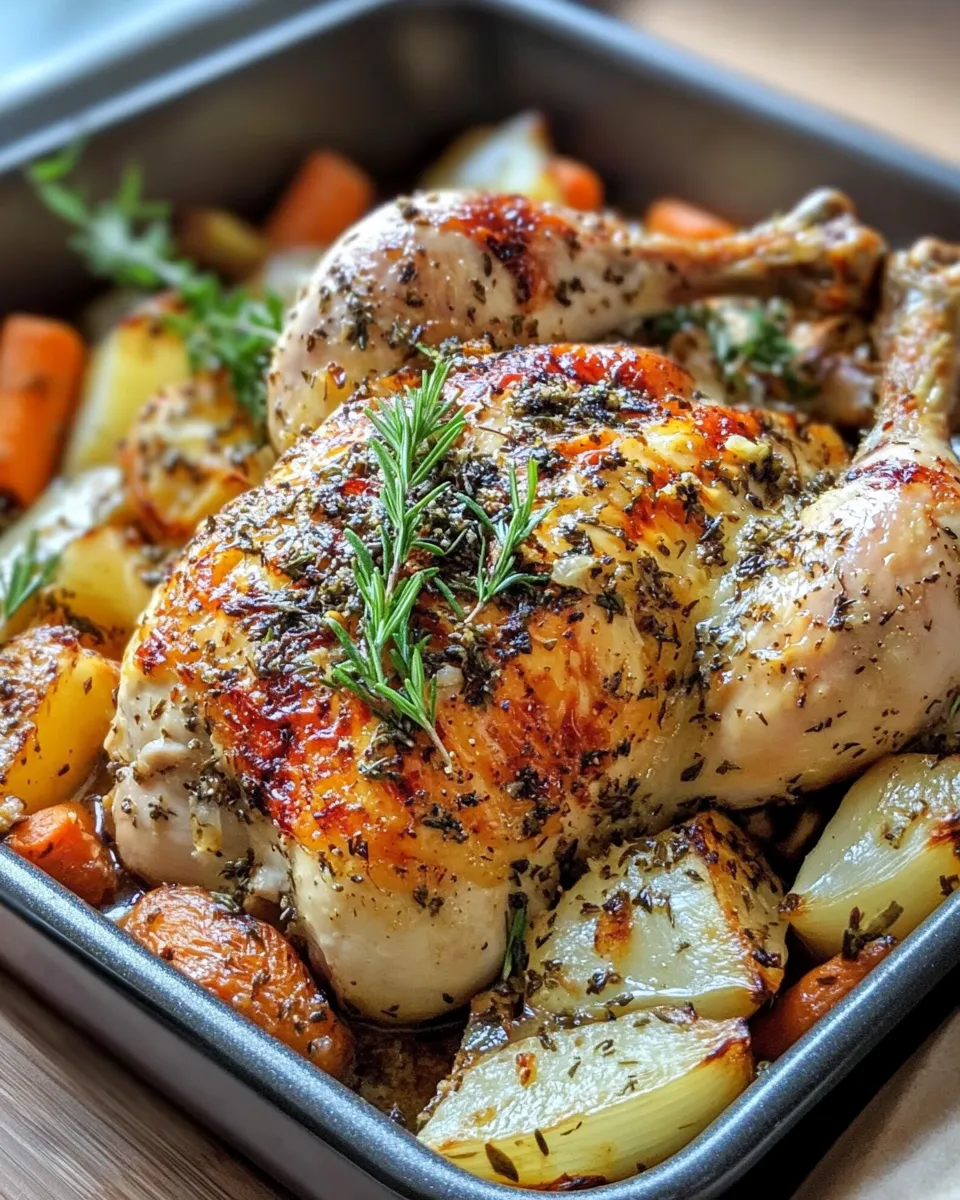 Delicious Herb Butter Roast Chicken with Pan Gravy dish photo