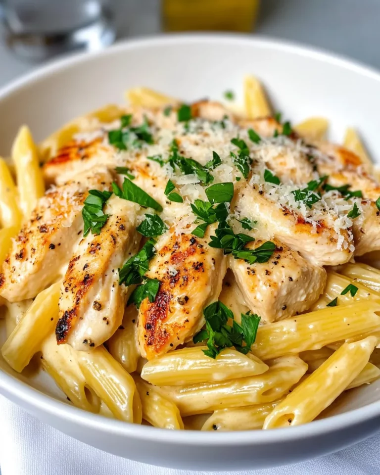 Homemade Lemon Pepper Chicken Alfredo Penne recipe photo