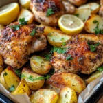 Delicious Sheet-Pan Lemon Herb Chicken & Garlic Potatoes recipe photo