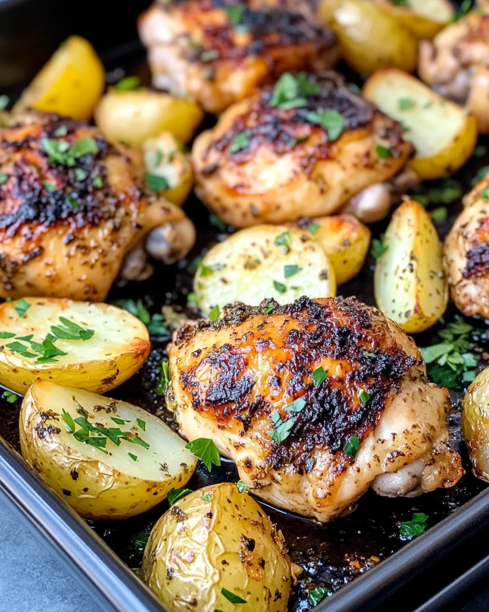 Classic Sheet-Pan Lemon Herb Chicken & Garlic Potatoes picture