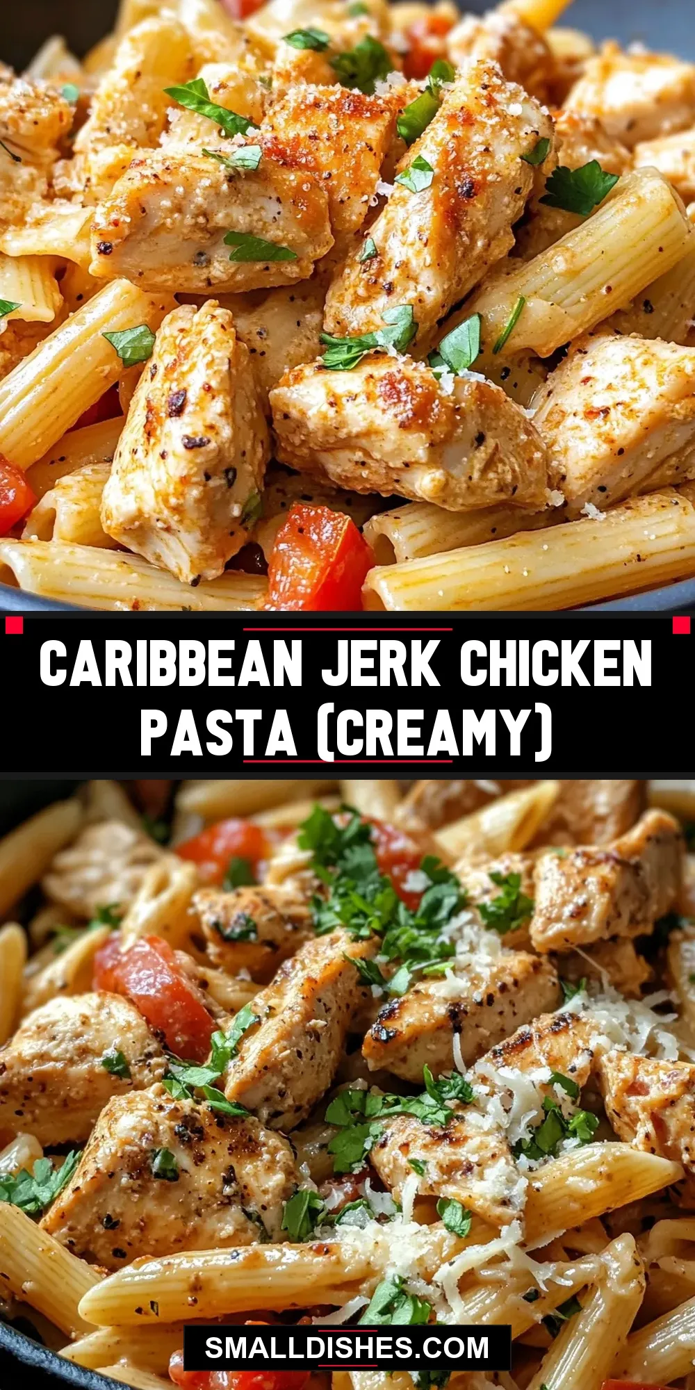 Caribbean Jerk Chicken Pasta (Creamy) (Savory & Delicious)