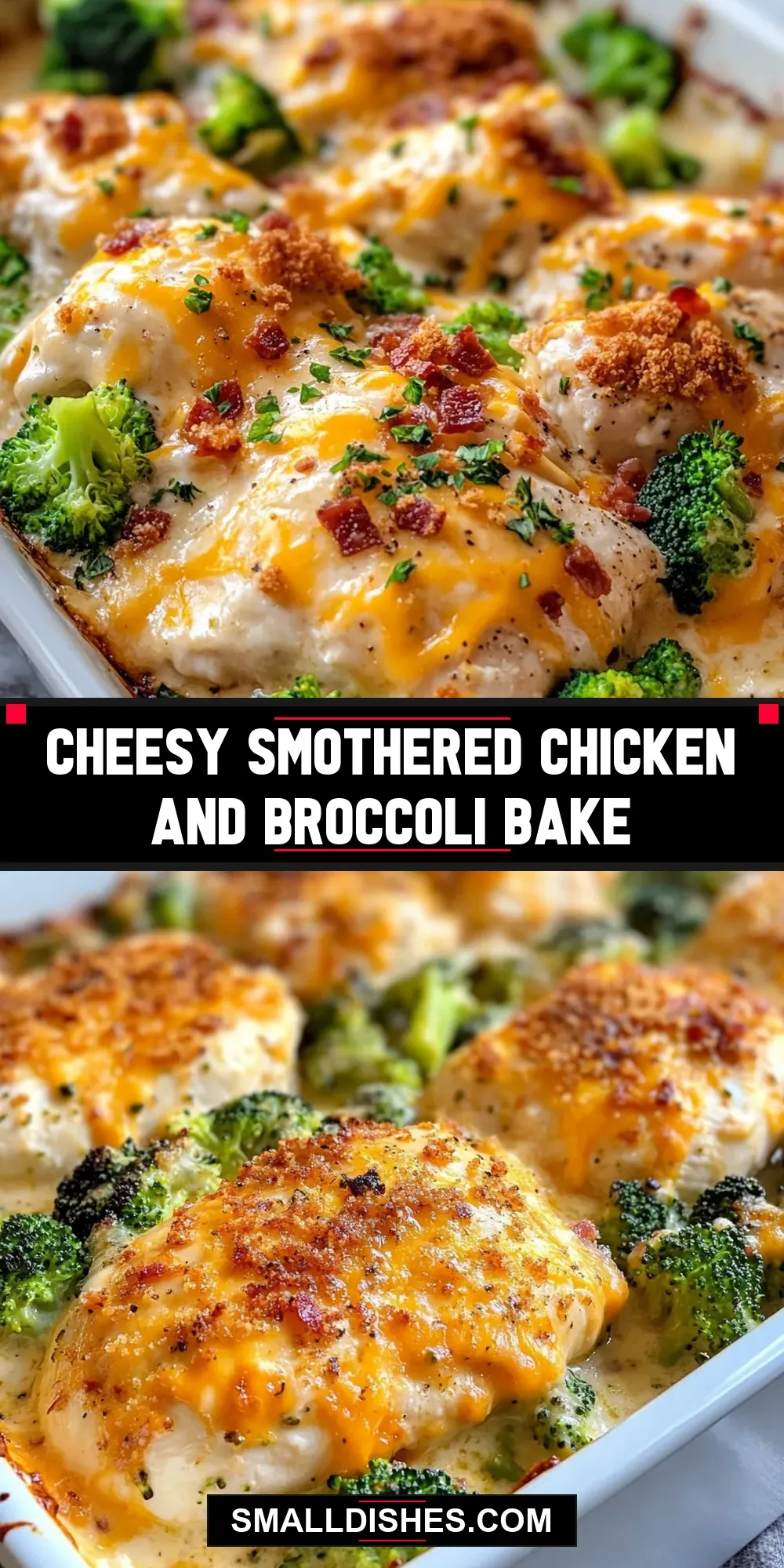 Cheesy Smothered Chicken And Broccoli Bake (Flavorful & Delicious)