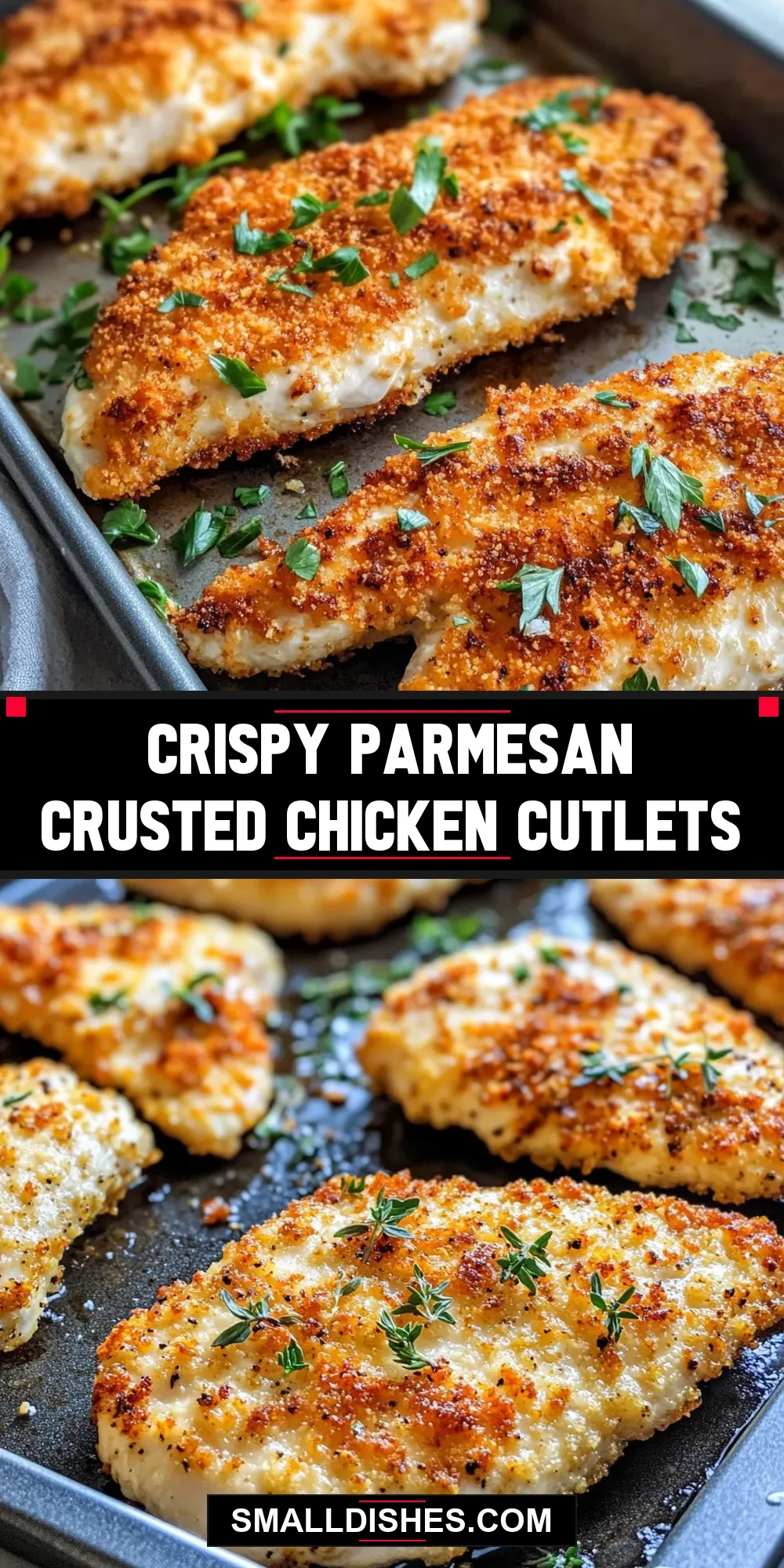The Best Crispy Parmesan Crusted Chicken Cutlets Ever