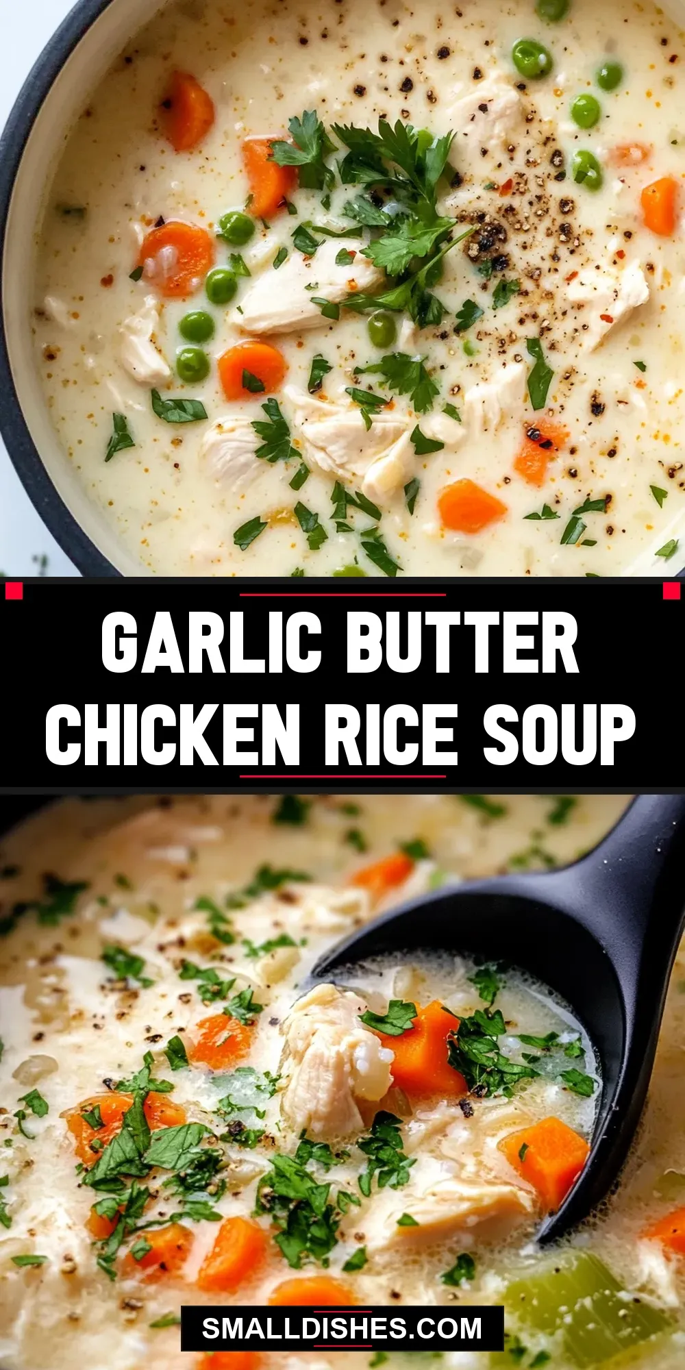 Fresh Garlic Butter Chicken Rice Soup