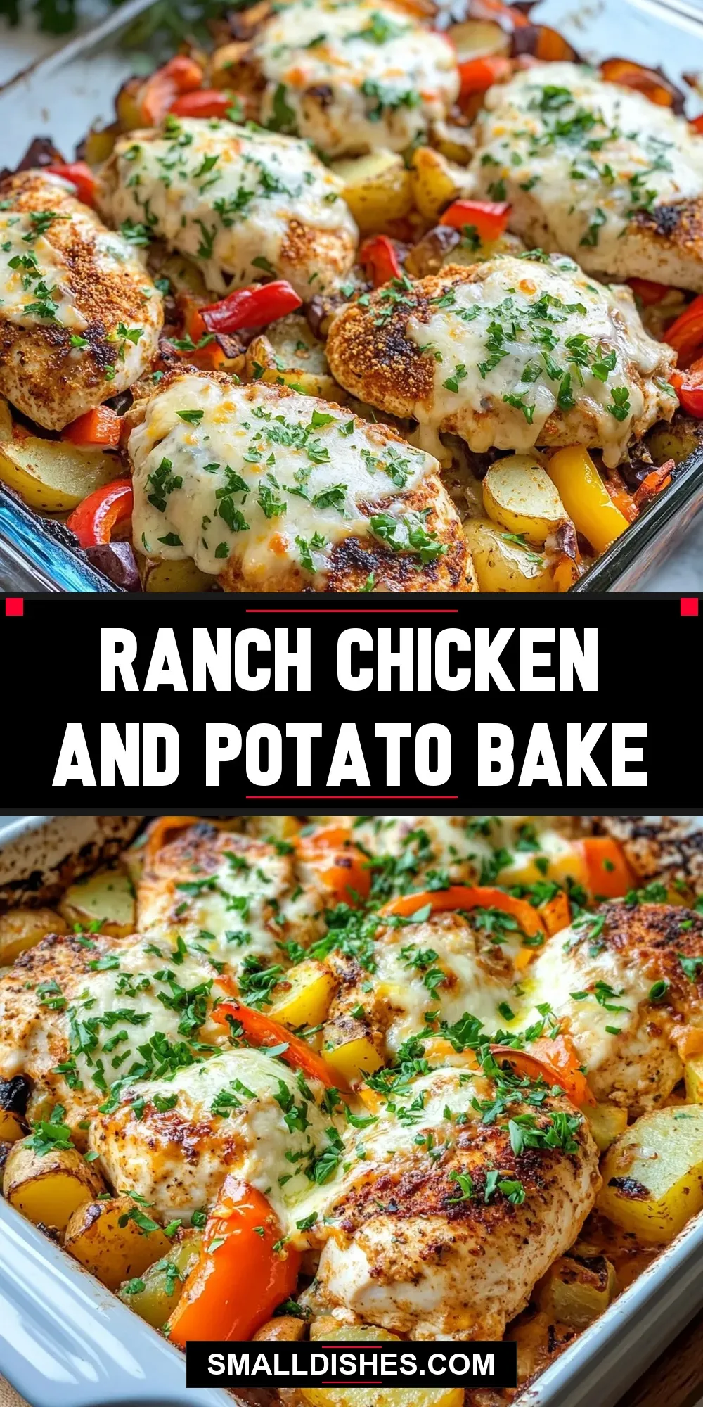 Healthy Ranch Chicken And Potato Bake