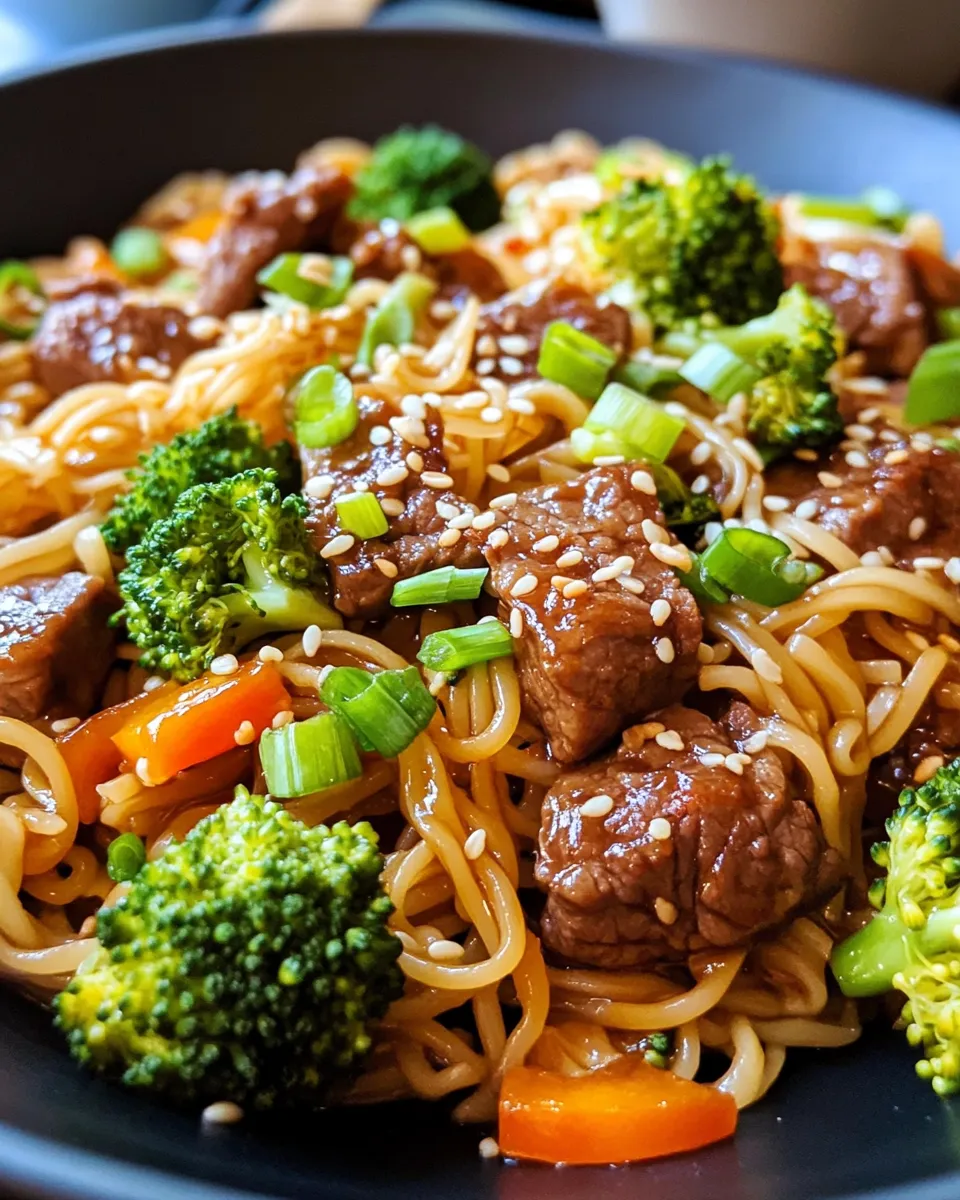 Classic Beef Teriyaki Noodles dish photo