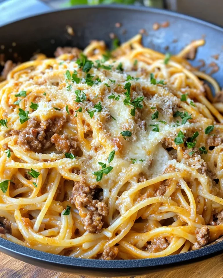 Homemade Cajun Beef Spaghetti with Creamy Three-Cheese Parmesan Sauce photo