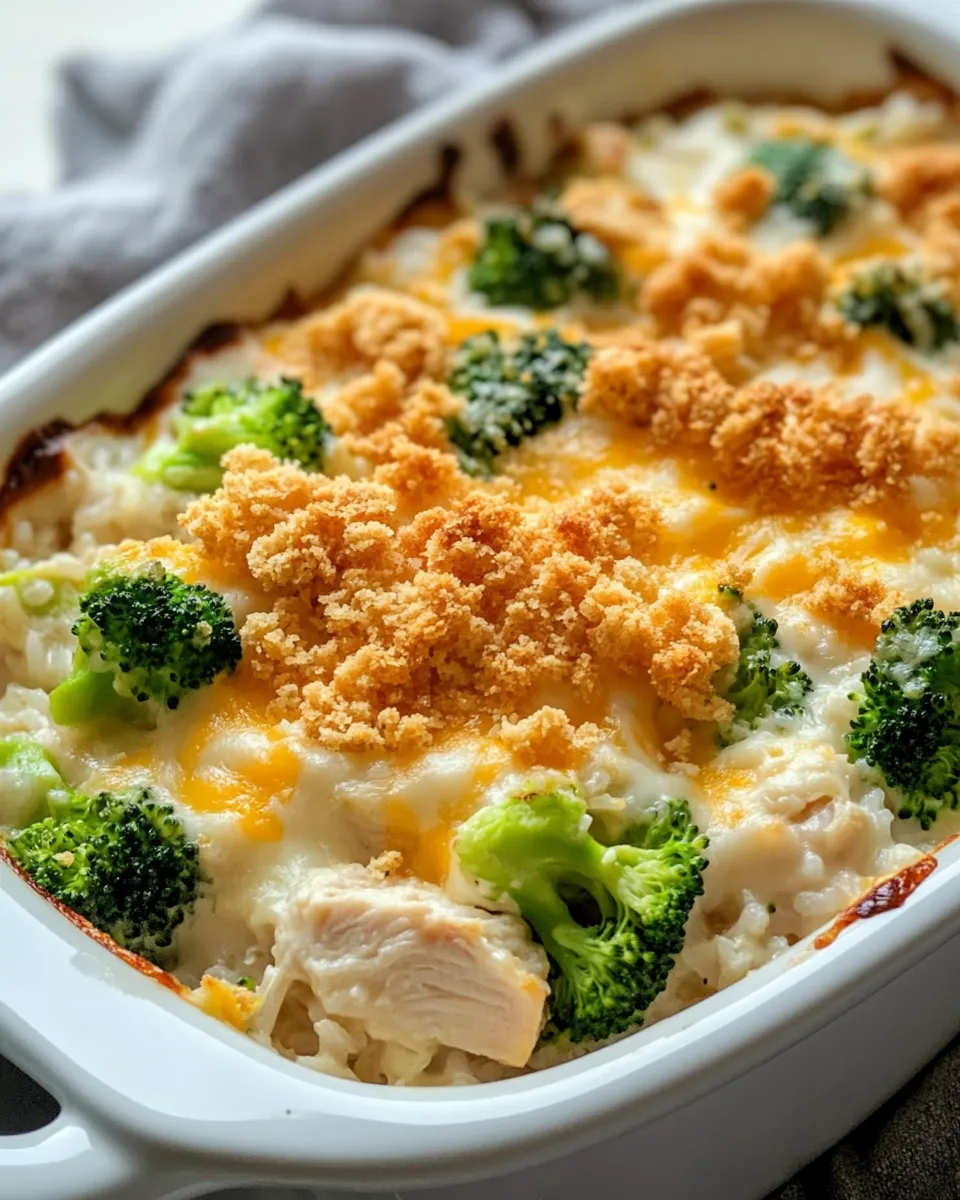 Classic Cheesy Chicken Broccoli Rice Bake with Ritz Crunch image