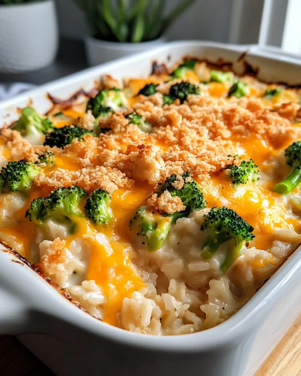 Easy Cheesy Chicken Broccoli Rice Bake with Ritz Crunch recipe image