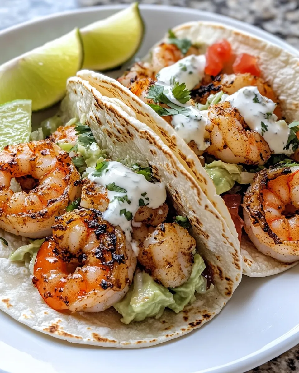 Delicious Chipotle Lime Shrimp Tacos with Avocado Crema recipe photo