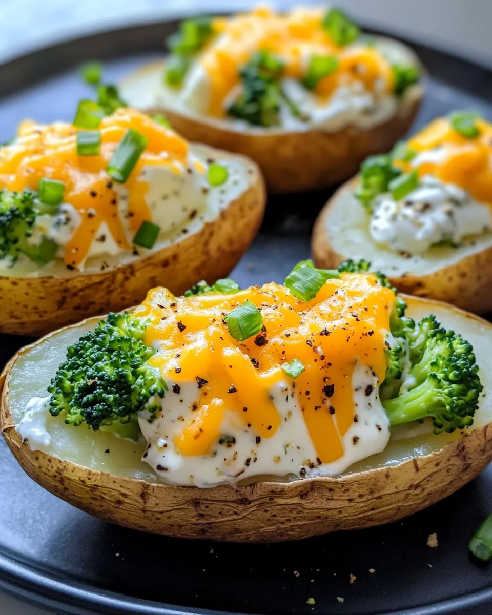 Homemade Creamy Broccoli Cheddar Stuffed Baked Potatoes photo