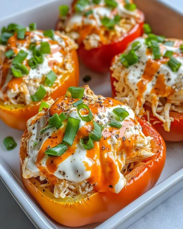 Homemade Creamy Buffalo Ranch Chicken Stuffed Peppers photo