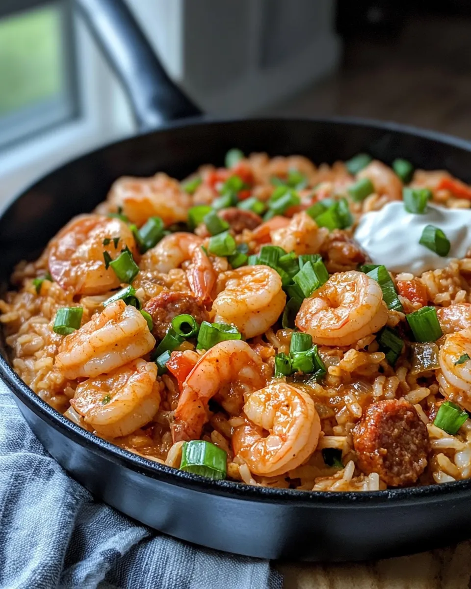 Homemade Creamy Cajun Shrimp and Sausage-Style Turkey Jambalaya photo