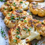 Delicious Creamy Garlic Parmesan Cauliflower Steaks recipe photo