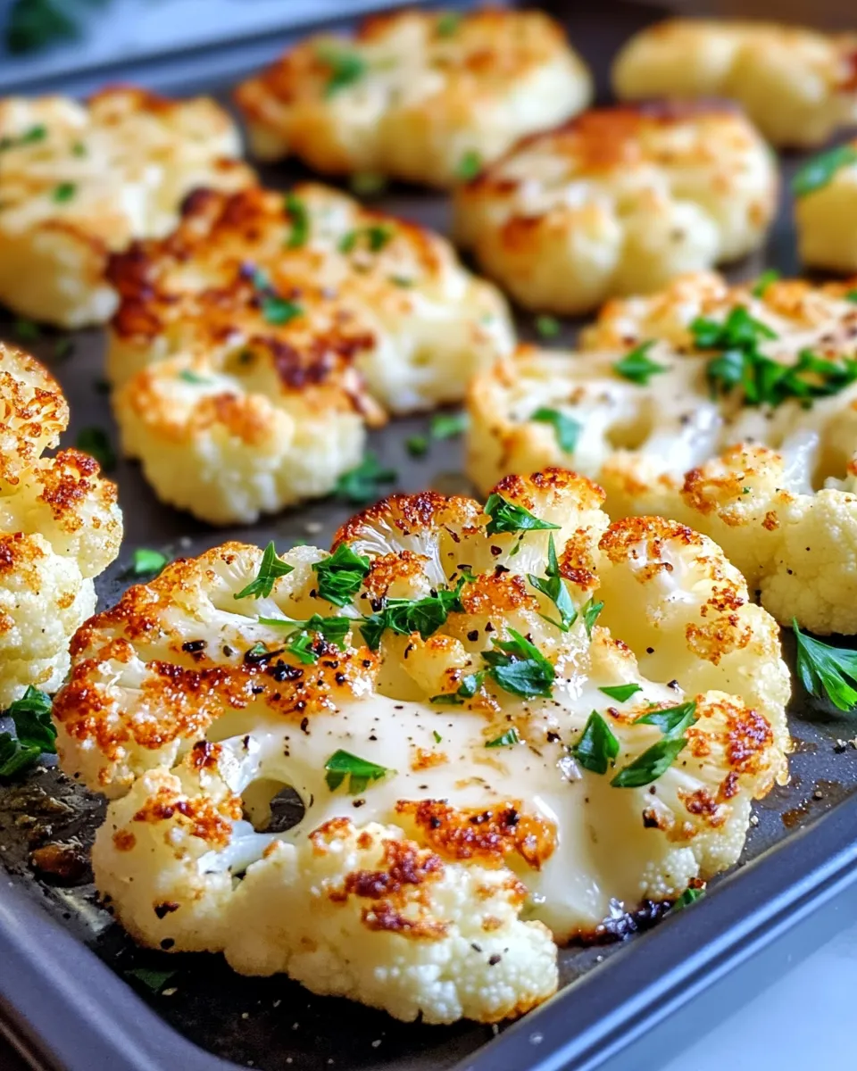 Classic Creamy Garlic Parmesan Cauliflower Steaks dish photo