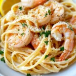 Homemade Creamy Garlic Shrimp Linguine with Lemon Zest recipe photo