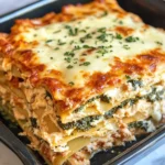 Homemade Creamy Pesto Chicken Lasagna with Spinach recipe photo