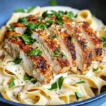 Homemade Creamy Roasted Garlic Alfredo with Blackened Chicken recipe photo
