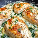 Homemade Creamy Spinach Artichoke Chicken Skillet photo
