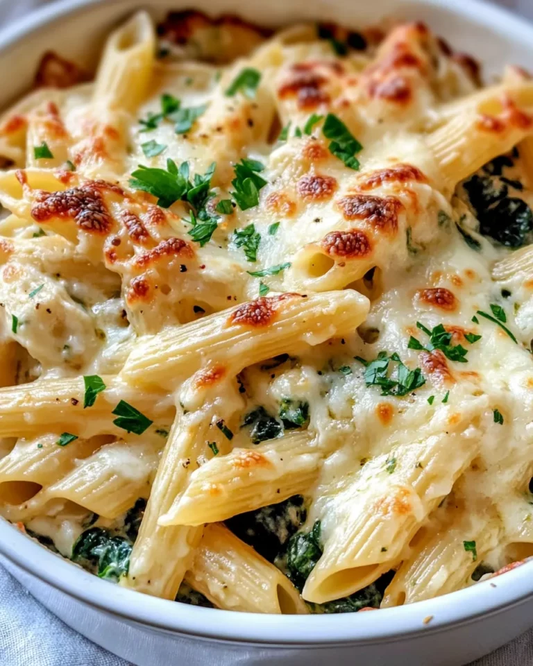 Homemade Creamy Spinach Artichoke Dip Pasta Bake photo