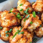 Homemade Crispy Honey Garlic Cauliflower Bites with Sriracha Mayo photo