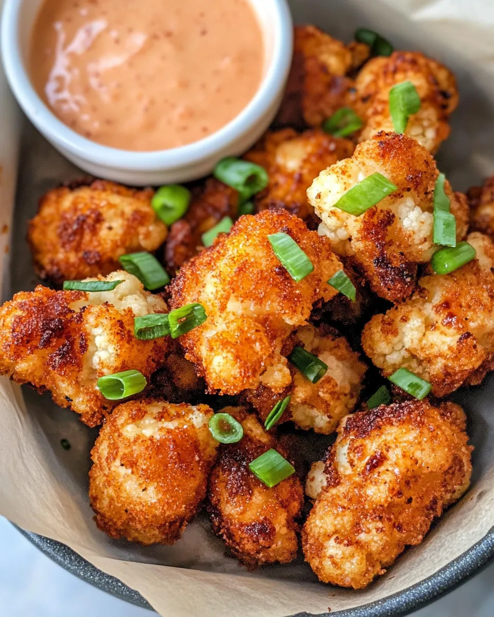 Classic Crispy Honey Garlic Cauliflower Bites with Sriracha Mayo image